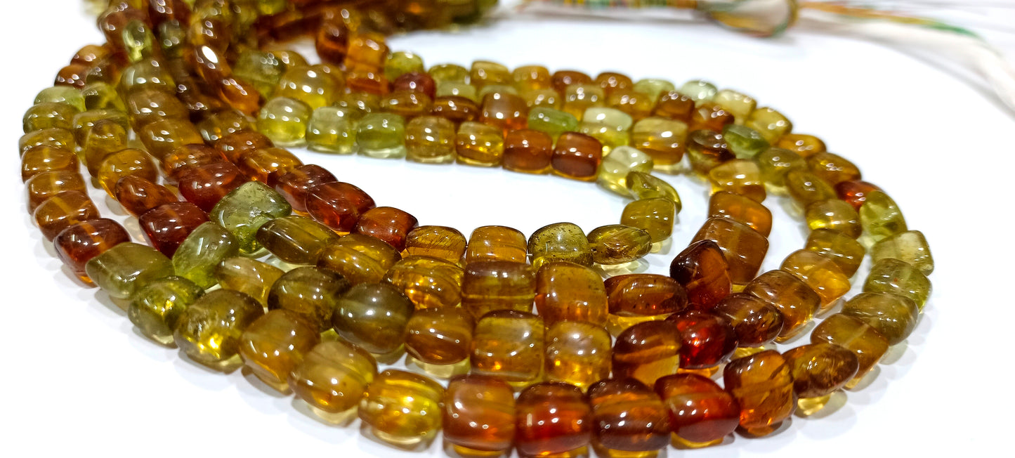 Natural Green Apatite Chiclets Cushion Square 7-8mm Smooth Beads Strand 8 Inches