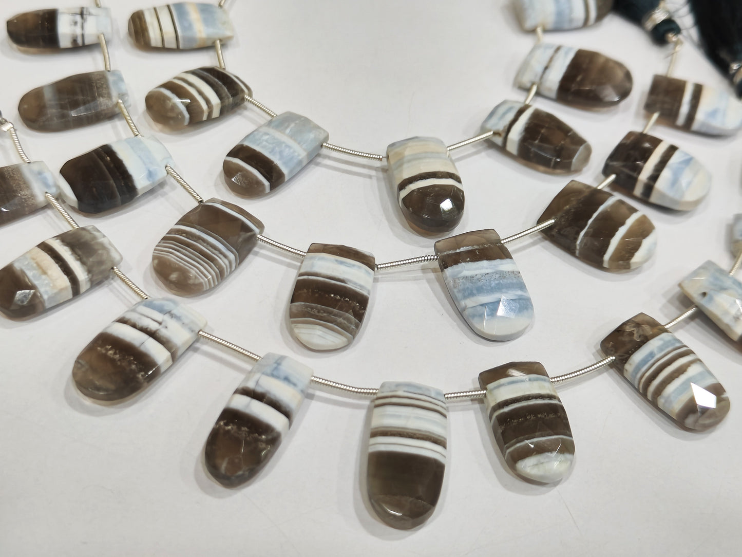 Natural Boulder Opal Finger Shape Briolette 10x19mm beads Sold Per Strand 8 Inches Long