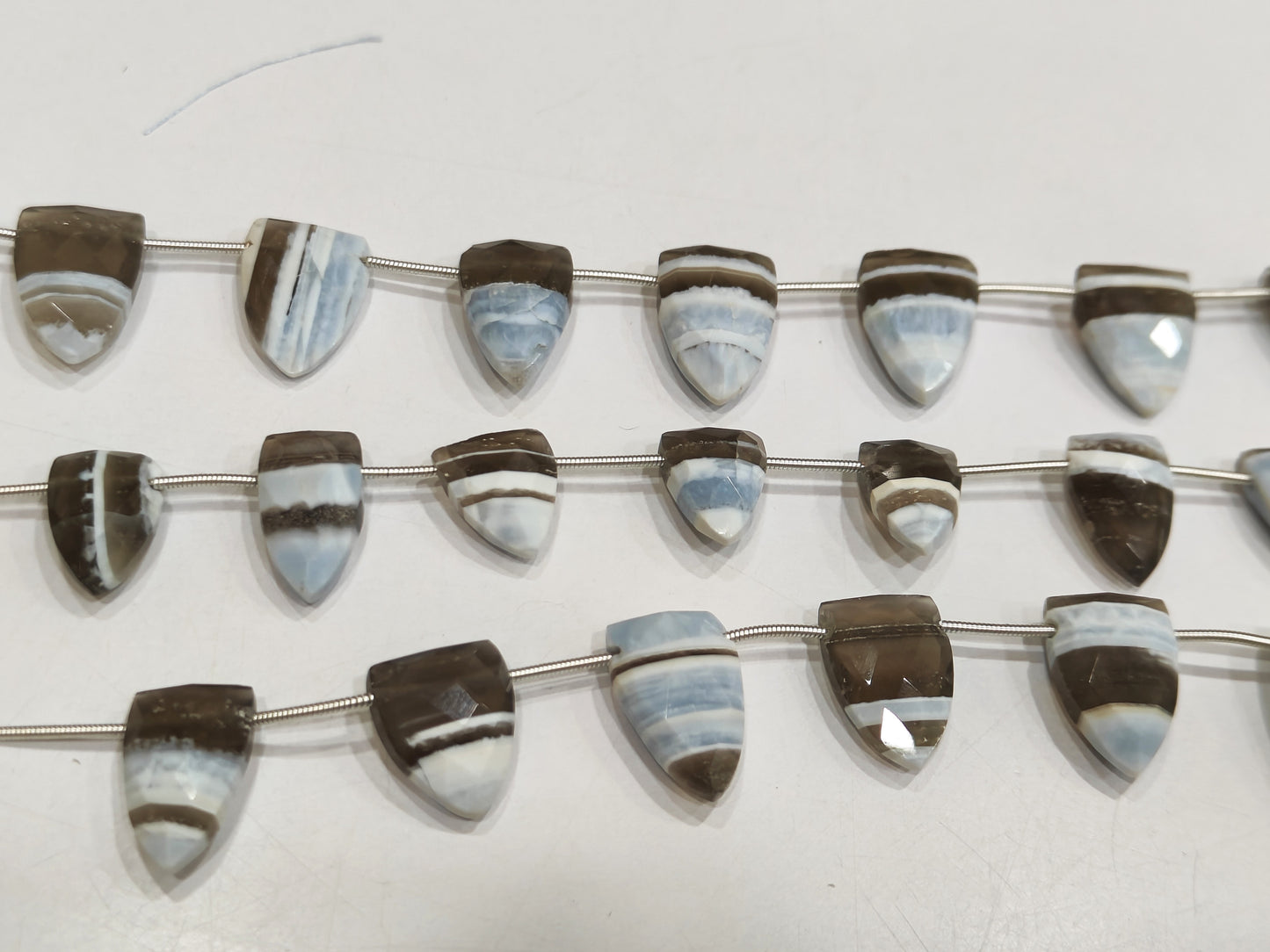 Natural Boulder Opal Arrowhead Trillian Shape 10x19mm beads Sold Per Strand 8 Inches Long