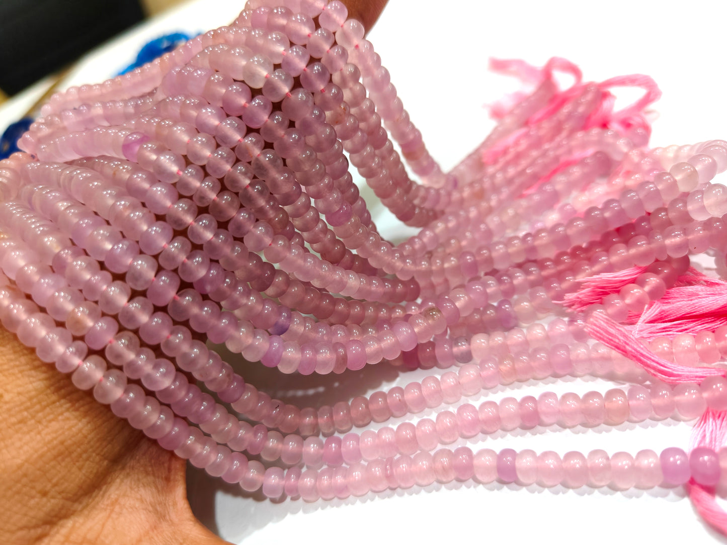 Natural Lavender Chalcedony Rondelle Plain Smooth 6mm Gemstone Beads Sold Per strand 8 Inches Long
