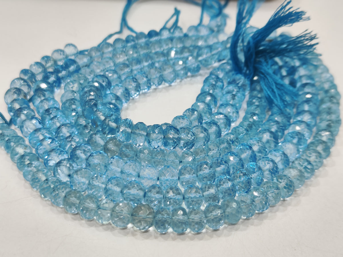 Natural Topaz Beads 4mm Round Faceted Sold Per Strand 13 inch long CHOOSE THE COLOR Pink Topaz London Blue Topaz Swiss Blue Topaz