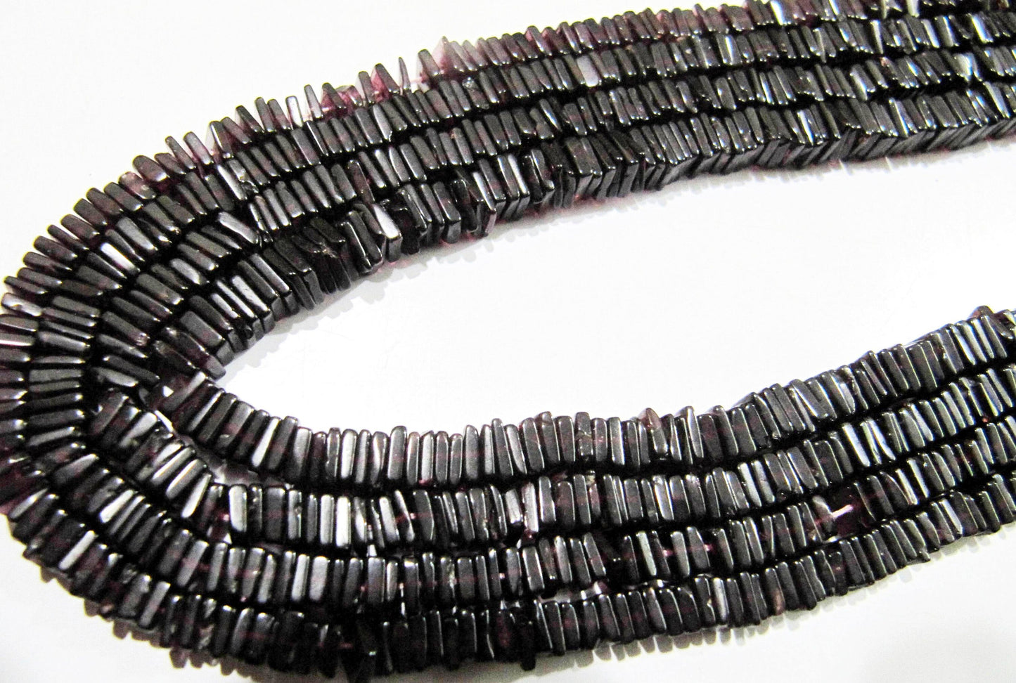 Natural Garnet Gemstone Heishi Cut Square Shape Beads 4-5mm Gemstone Beads Strand 8 inch Long
