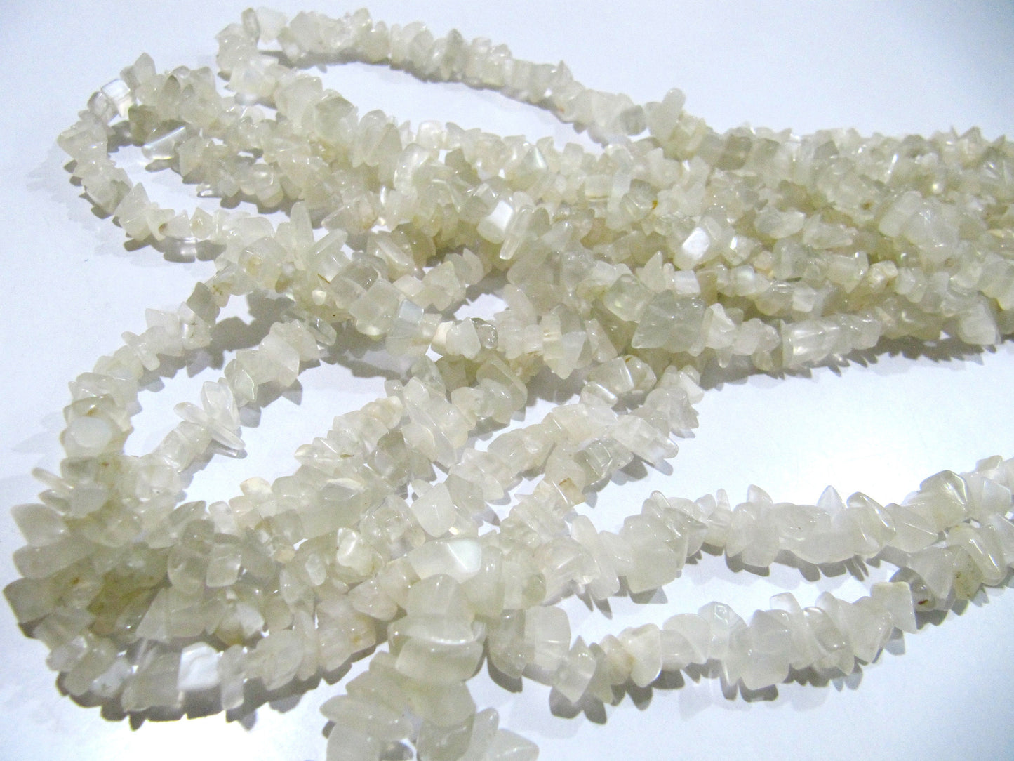 Natural White Moonstone Uncut Free shape Chip Beads 6to10mm Graduated best Quality Beads Strand 34inch Long Jewelry making uncut gemstone