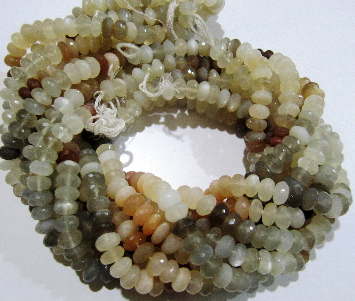 Natural Multi Moonstone Rondelle Faceted 9mm Beads Strand 8 inches long Best Quality Beads Wholesale prices jewelry making gemstone beads
