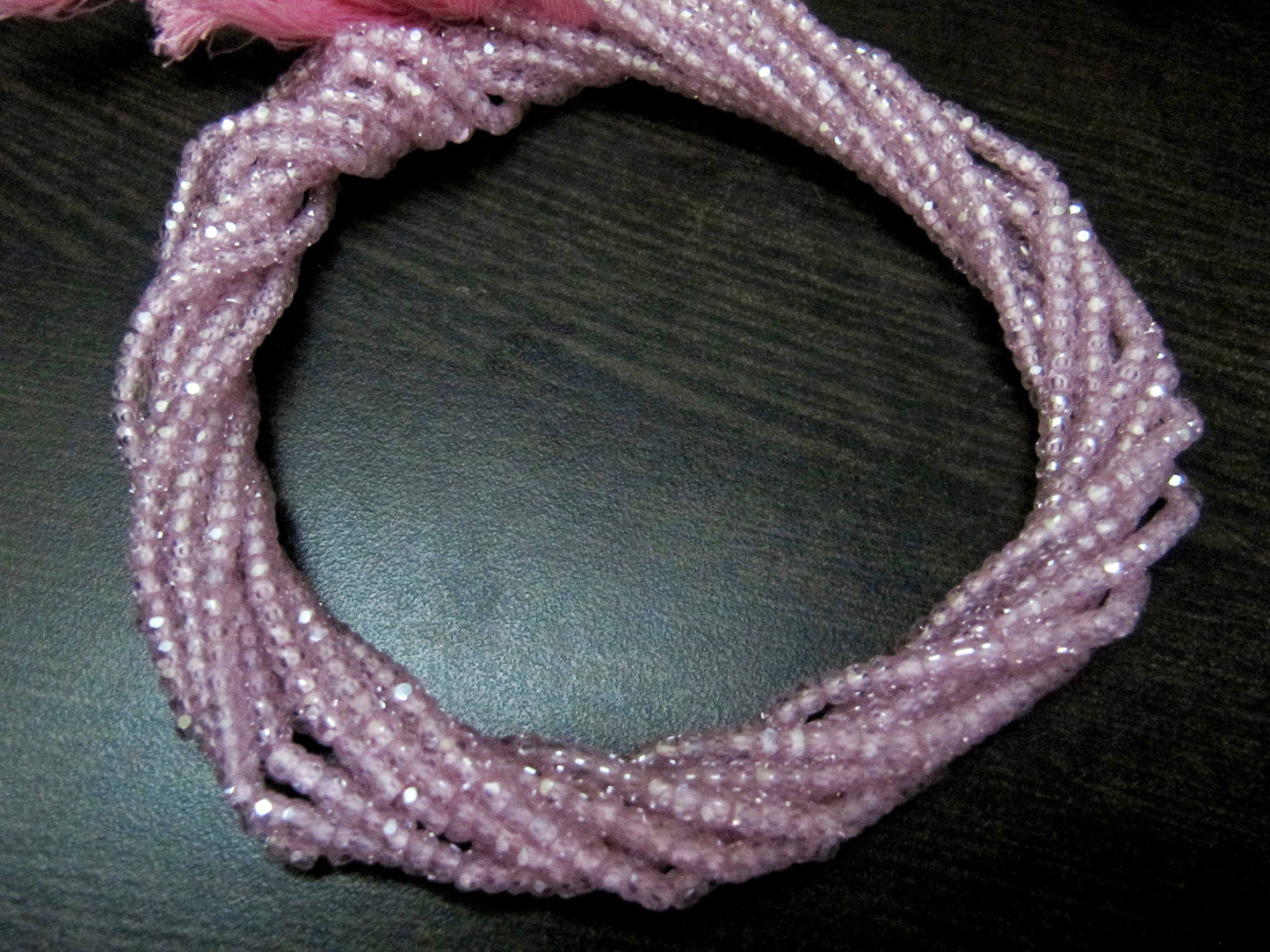 Natural Pink Cubic Zirconia CZ Rondelle Faceted Beads 3mm Strand 13 inch long Top Quality Wholesale prices Jewelry making gemstone beads