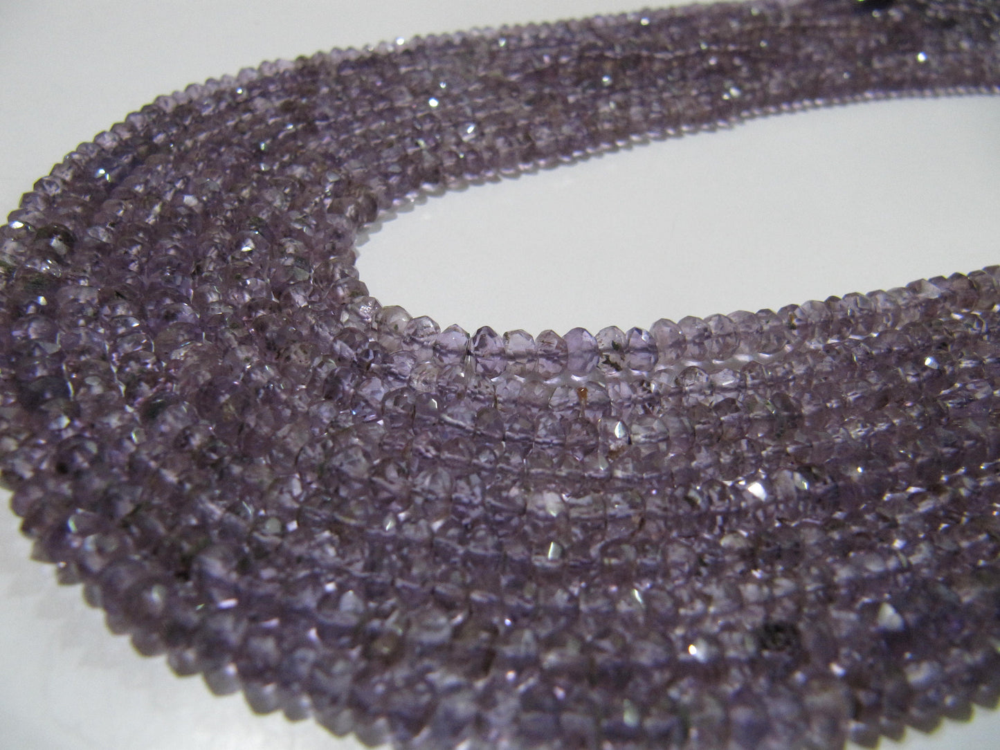 Natural Pink Amethyst Rondelle Faceted 3-4 mm Beads Strand 13 inches Long top quality Jewelry making gemstone beads