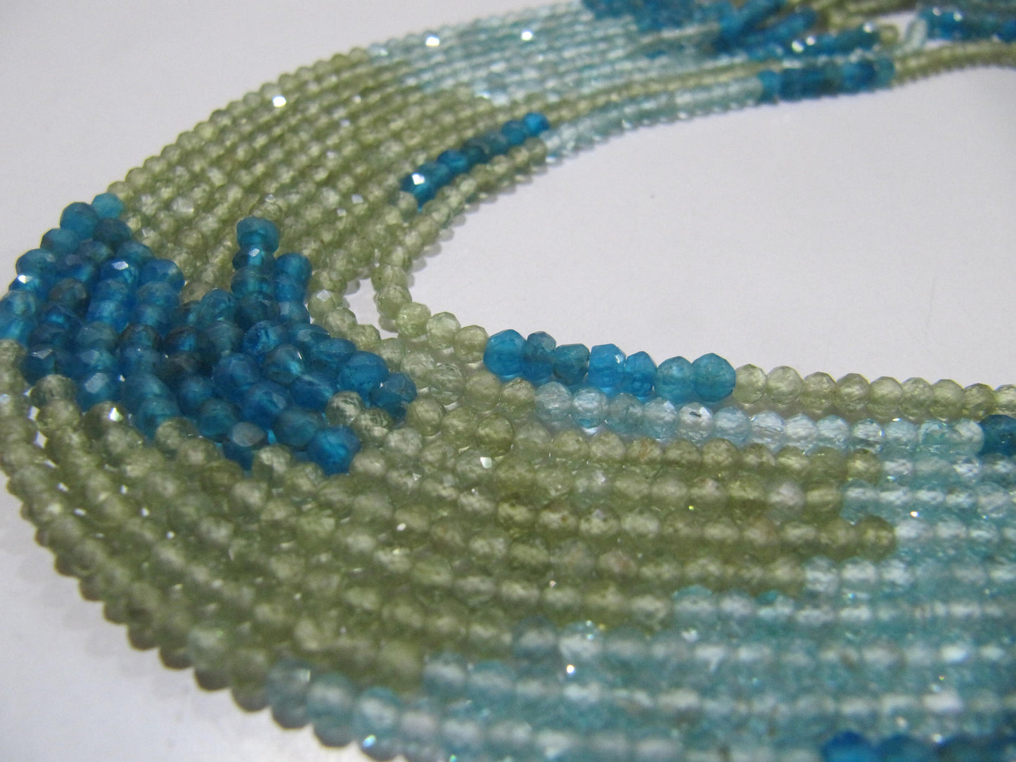 Natural Multi Apatite Rondelle Faceted 3mm Beads Strand 13 inches long Best Quality Beads Wholesale prices jewelry making gemstone beads