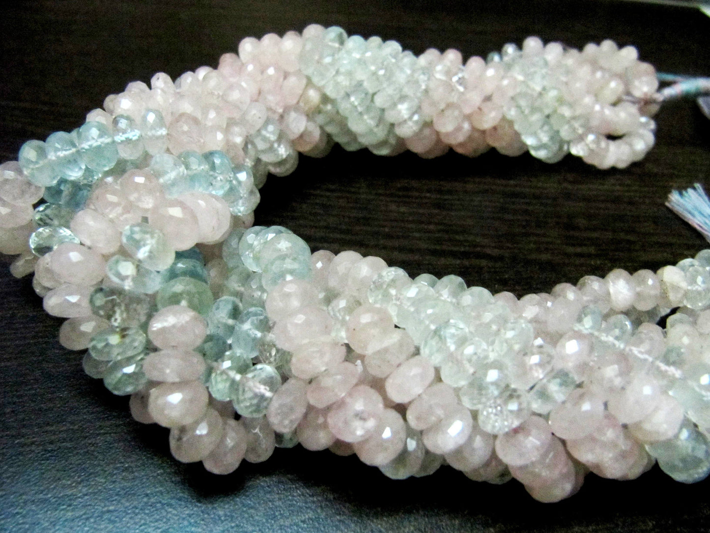 Natural Multi Color Aquamarine Rondelle Faceted 7 mm Gemstone Morganite Beads Strand 7 inch long High Quality Wholesale Prices jewelry beads