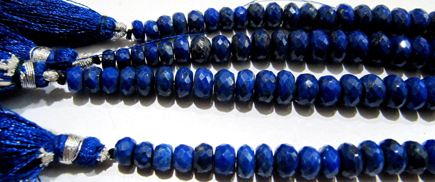 Natural Lapis Lazuli Rondelle Faceted Beads 5 to 8mm Graduated Strand 9inch long High Quality Beads Wholesale prices jewelry making beads