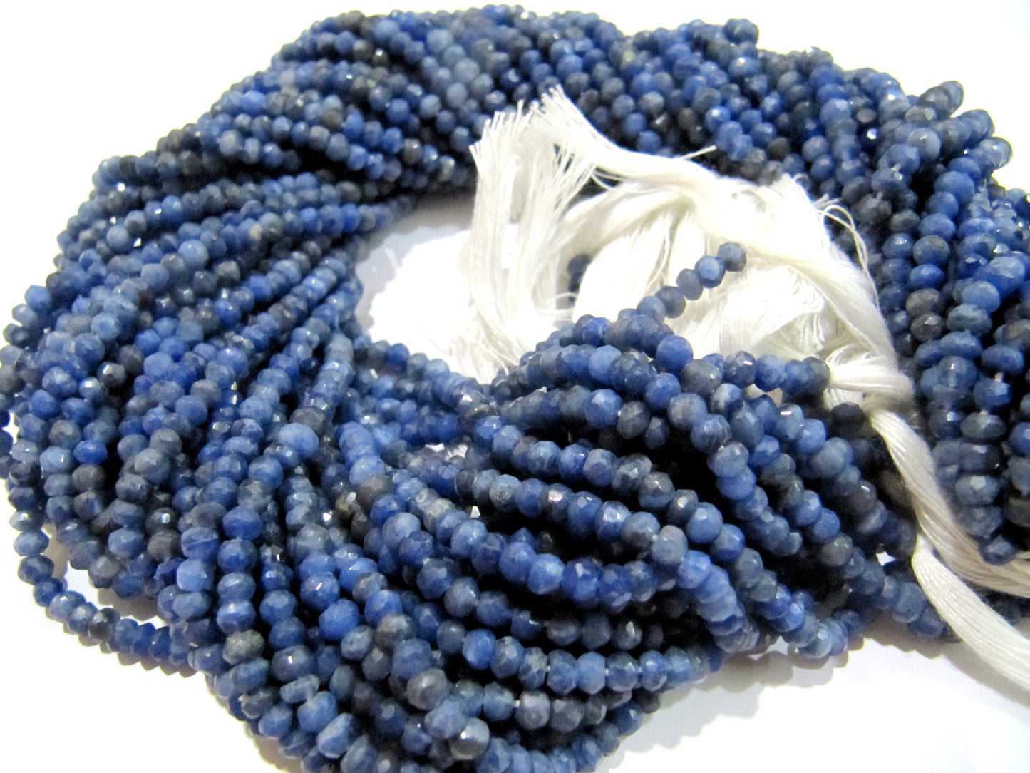 Natural Sodalite Rondelle Faceted 3-4 mm Beads Strands 13 inch Long Top Quality Wholesale Price Jewelry making Gemstone Beads