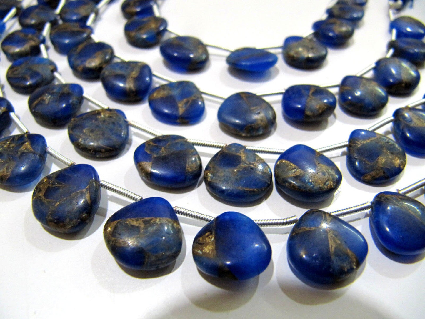 Natural Oyster Turquoise Heart Shape Smooth Plain 12mm Blue Color CopperTurquoise Beads Strand 8 inch Long Sold Per Strand Wholesale
