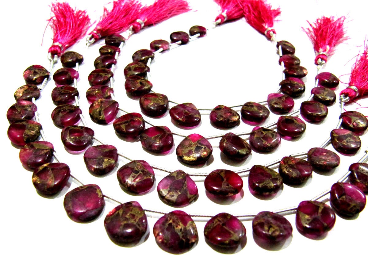 Pink Oyster Turquoise Heart Shape Smooth Plain Size 12mm Pink Color Beads Strand 8 inch Long Sold Per Strand Wholesale Price