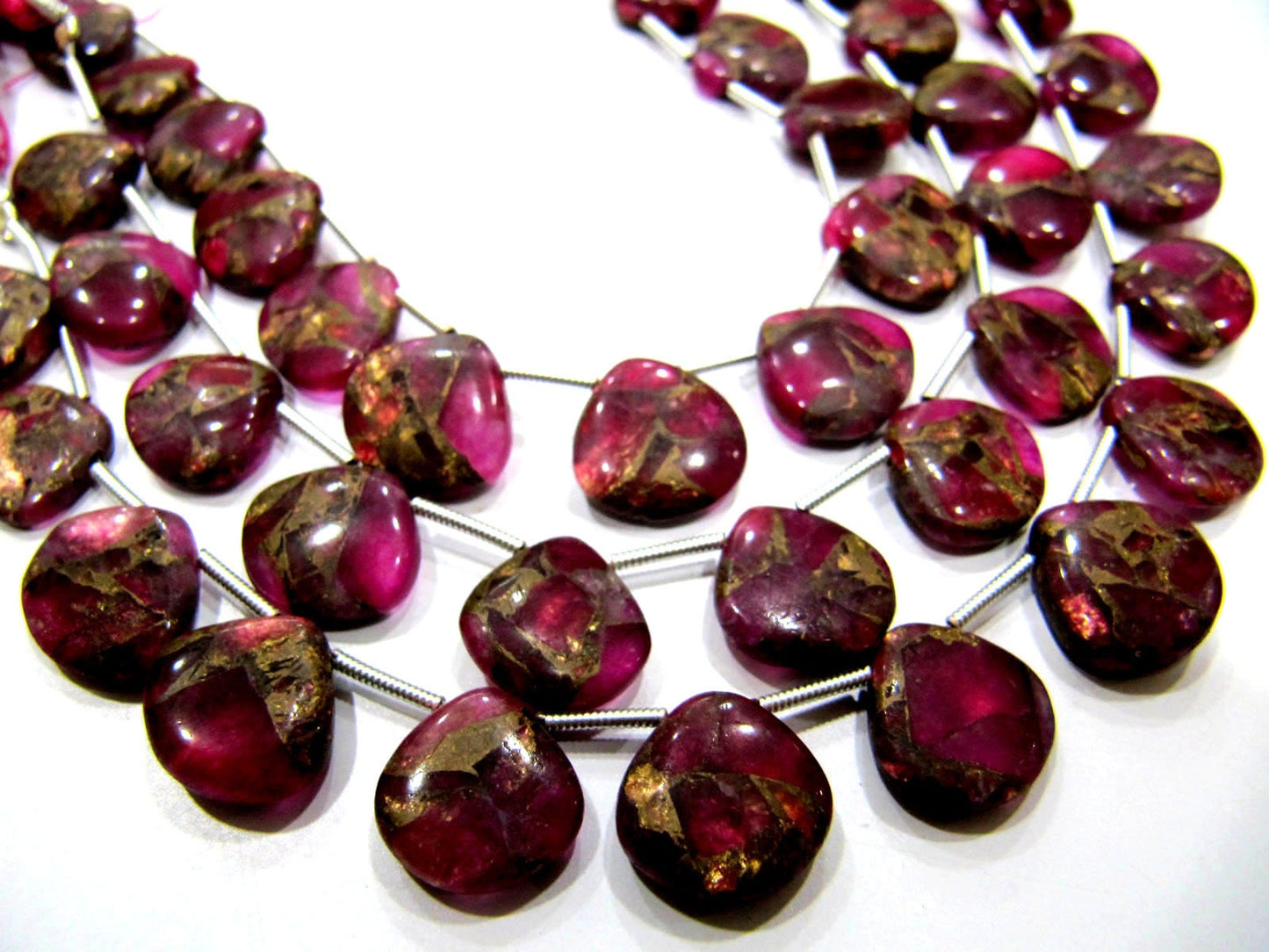 Pink Oyster Turquoise Heart Shape Smooth Plain Size 12mm Pink Color Beads Strand 8 inch Long Sold Per Strand Wholesale Price