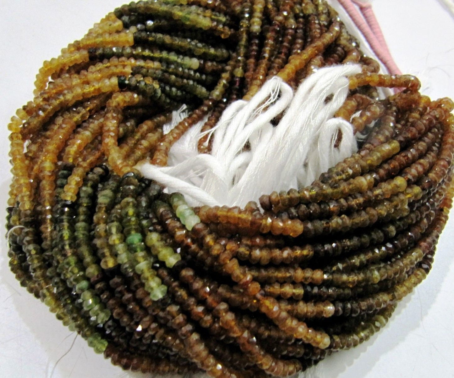 Natural Genuine Petrol tourmaline Rondelle Faceted Beads 3-4mm Size Strand 13 inches Long Wholesale Prices Jewelry Making Beads