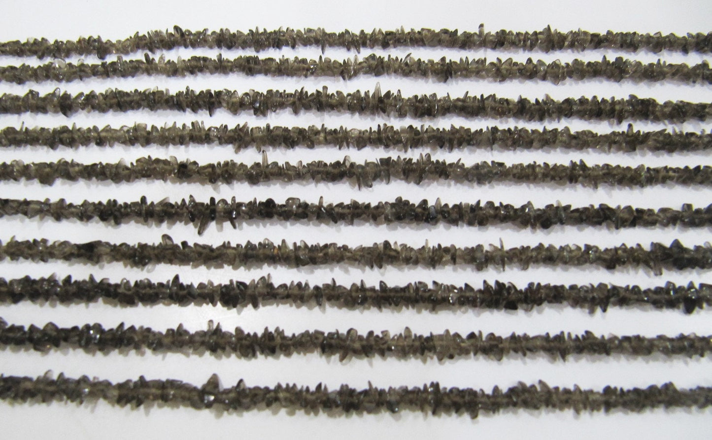 Natural Smoky Quartz Irregular Chip Gravel Uncut Nugget 3-4mm Brown Color Jewelry Making Beads Strand 34 Inches Long Sold Per Strand