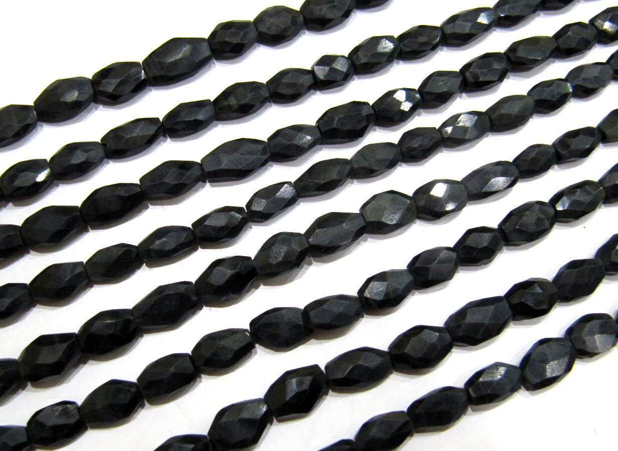 Natural Blue Tiger Eye Oval Faceted Beads Size 10mm to 12mm Blue Color Mani Shape Gemstone Beads Strand 13 Inches long Sold Per Strand