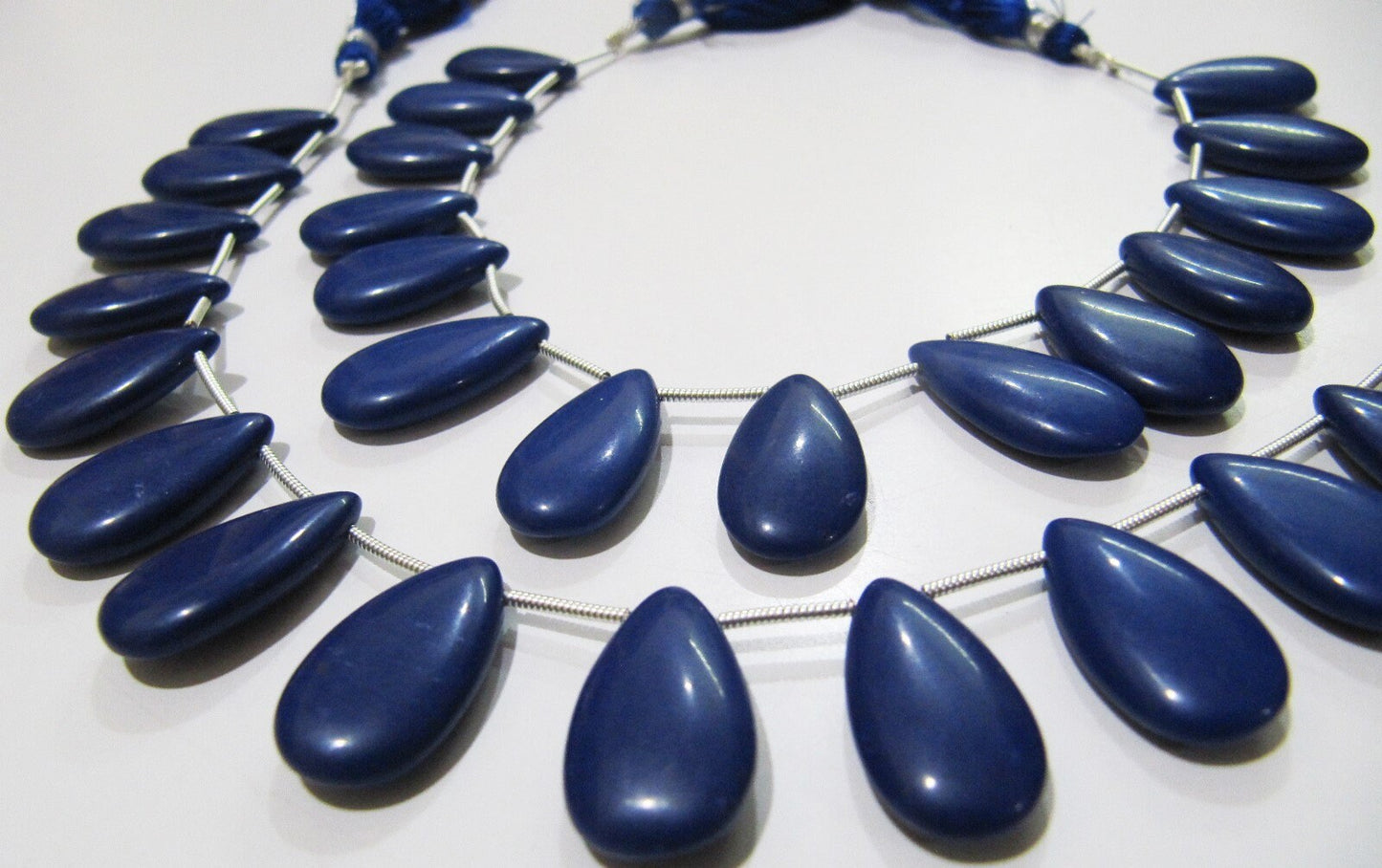 Lapis Lazuli Quartz Pear Shape Plain Smooth 11x20mm Beads Strand 8 inches Long Sold Per Strand Wholesale Rates