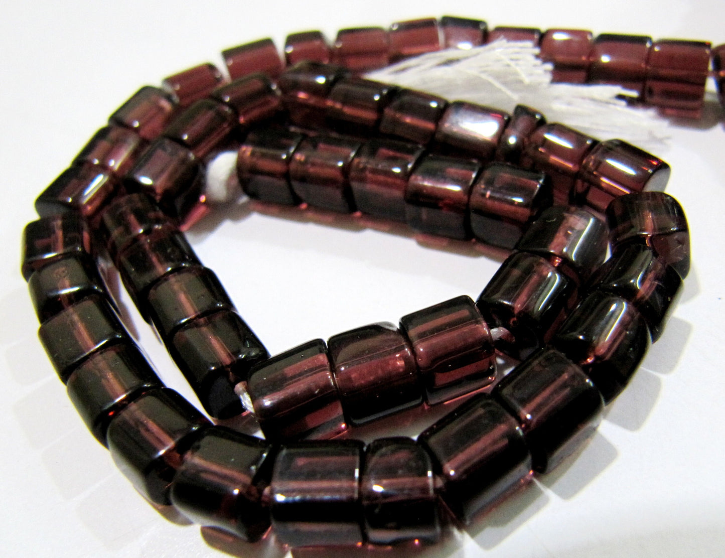 Finest Quality Rhodolite Garnet Color Cube Beads 5mm Size Smooth Box Shape Beads Length 10 inches long Hydro Quartz Beads Wholesale Prices