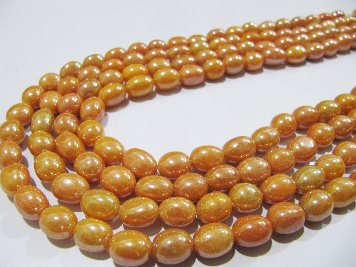 Opal Quartz Oval Plain Smooth Beads 8 to 10mm Strand 8 inch long Beads Wholesale price jewelry making AB Coated Beads