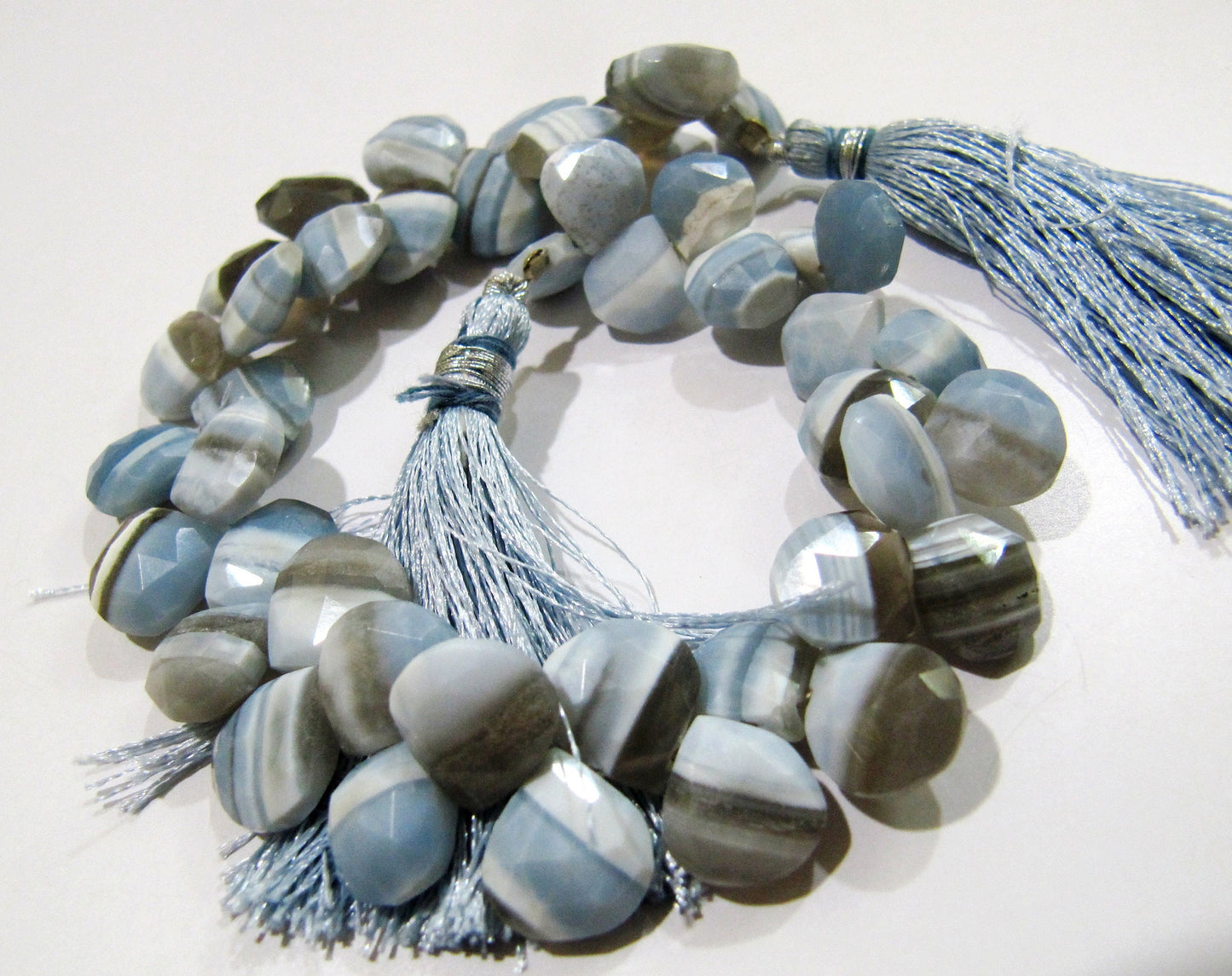 Natural Boulder Opal Heart Shape Briolette Beads Size 10-12mm Strand 8 inch long approximately 40 Beads per Strand
