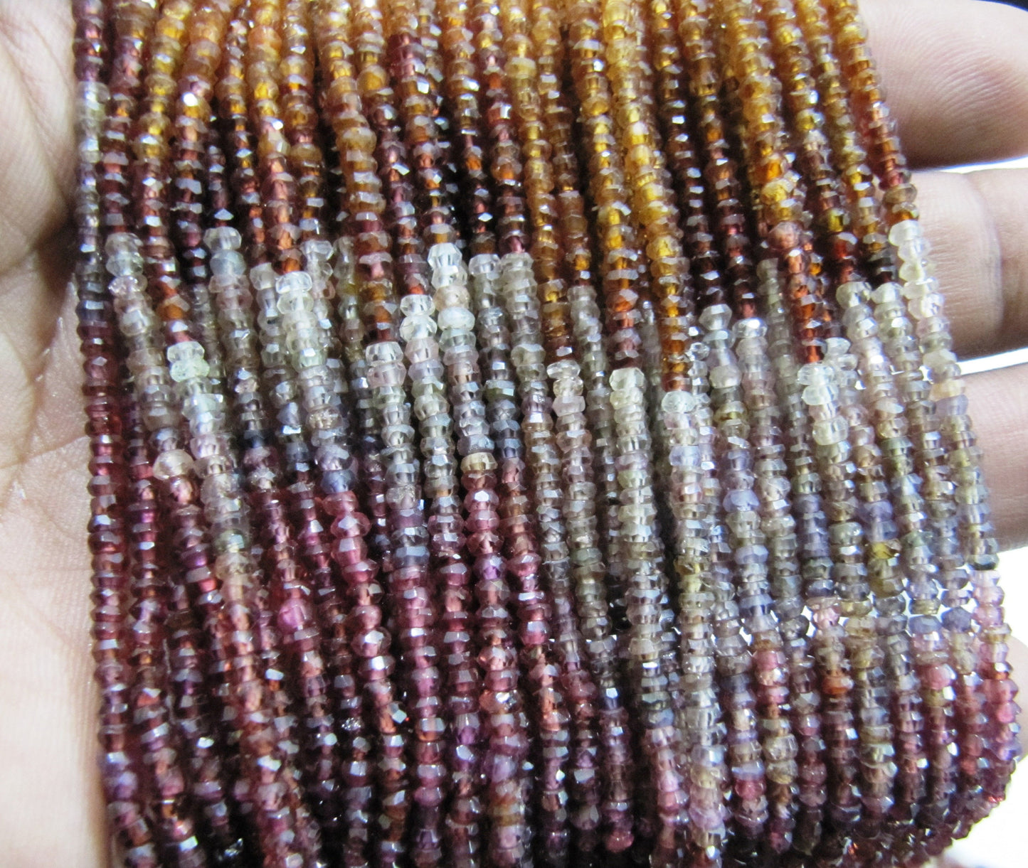 Natural Tundra Sapphire Beads 3 to 3.5mm Size, Rondelle Micro Faceted beads-Strand 8inches Long Genuine Natural Gemstone bead