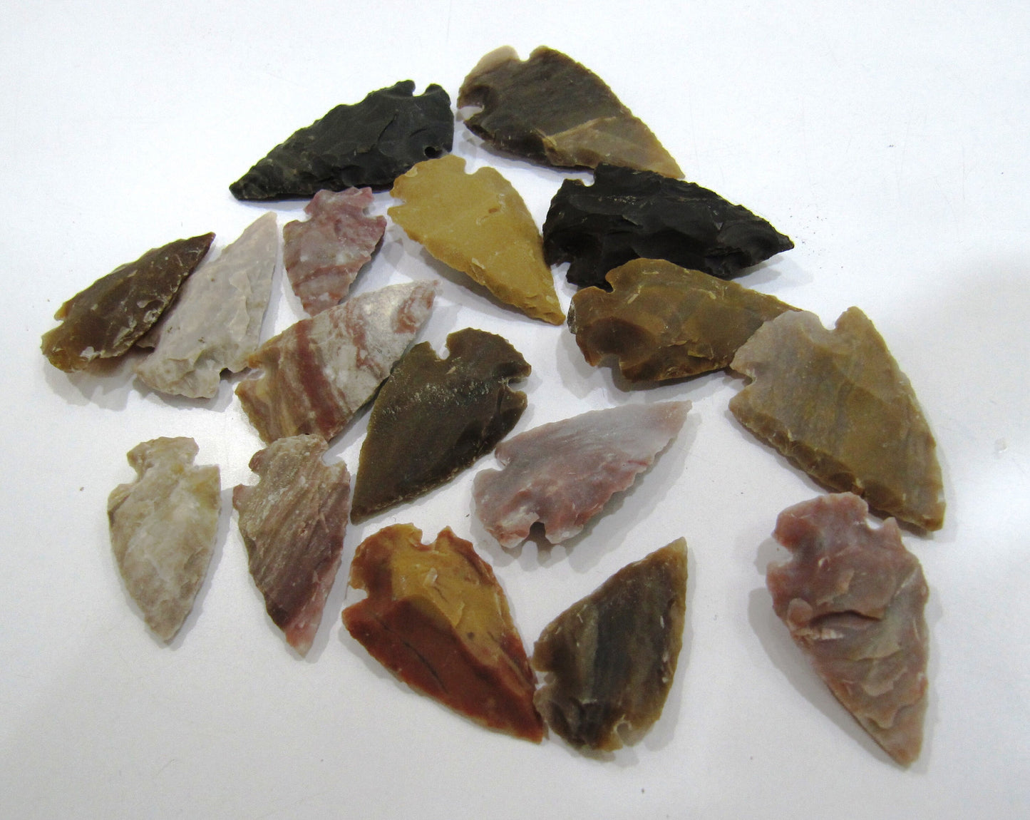 5 Pcs Set Natural SMALL Jasper Arrowhead bird Points 1 to1.5 inch or jasper arrowheads arts crafts scout projects jewelry design