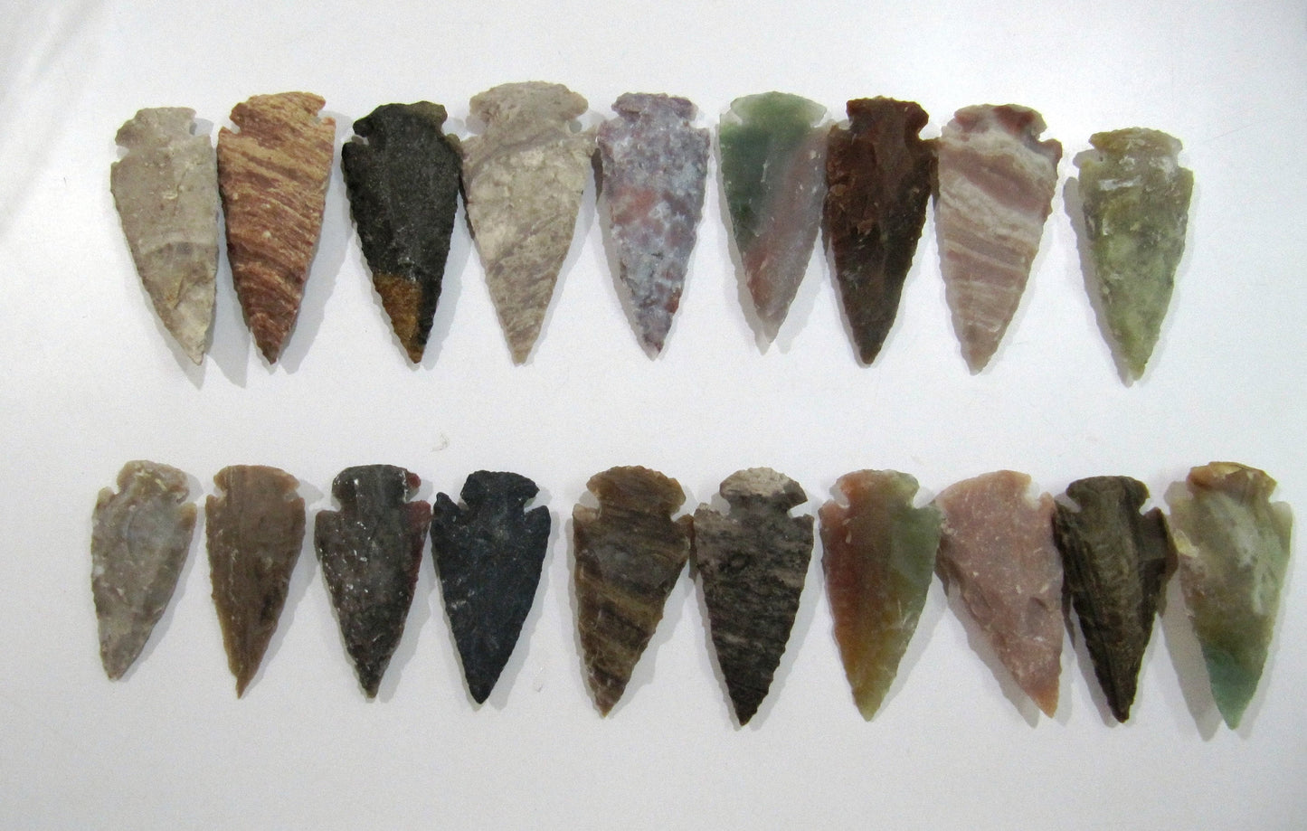 5 Pcs Set Natural BIG Jasper Arrowheads bird Points 2to2.5 inches or jasper arrowheads arts crafts scout projects jewelry design