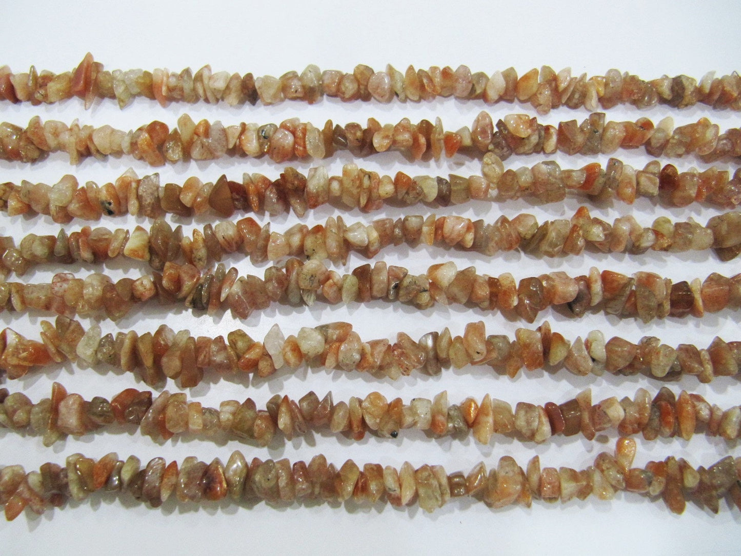 Natural Peach Moonstone Irregular Chip Gravel Uncut Nugget 4mm To 8mm Beads Jewelry Making Beads Strand 34 Inches Long Sold Per Strand