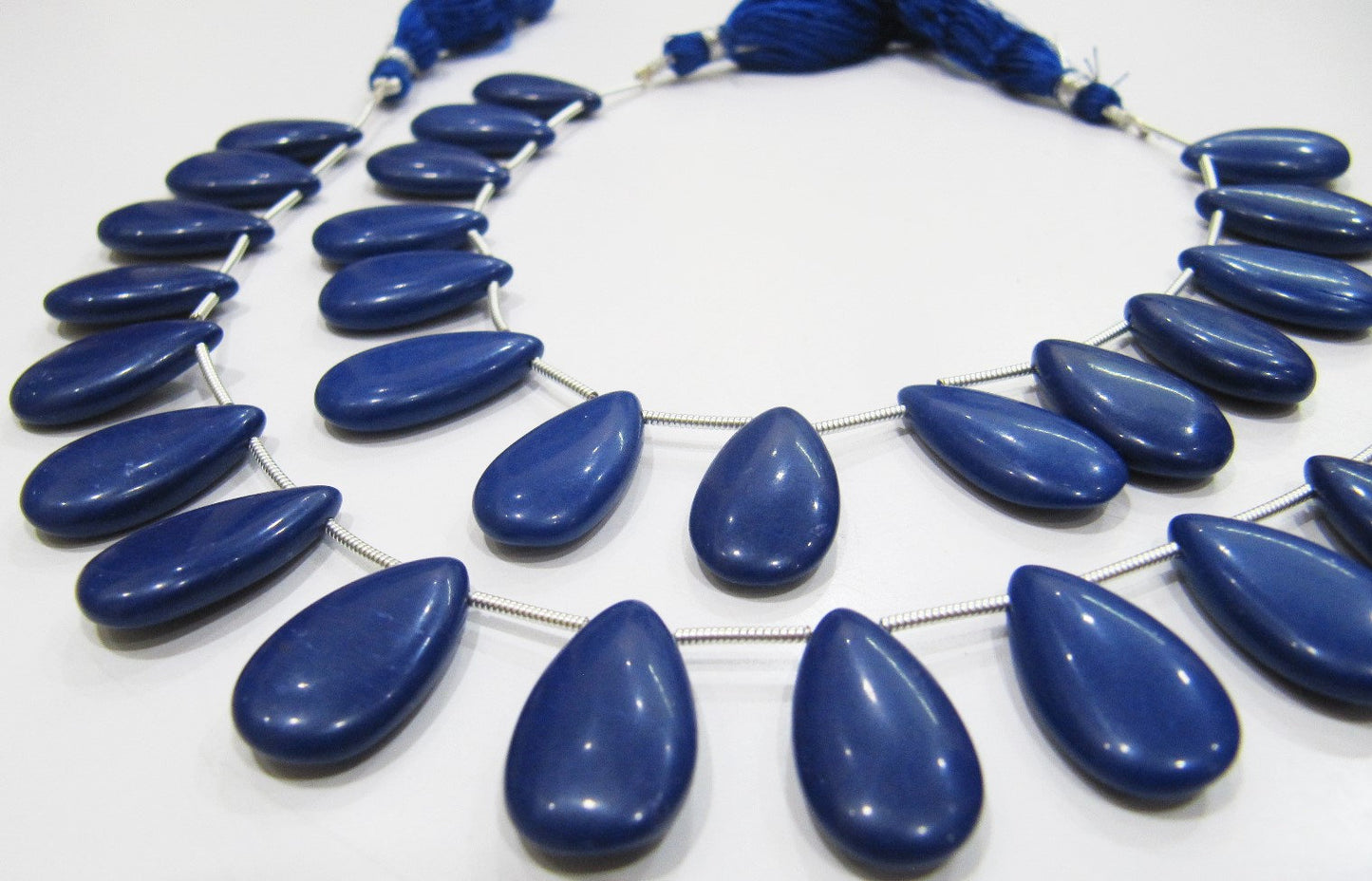 Lapis Lazuli Quartz Pear Shape Plain Smooth 11x20mm Beads Strand 8 inches Long Sold Per Strand Wholesale Rates