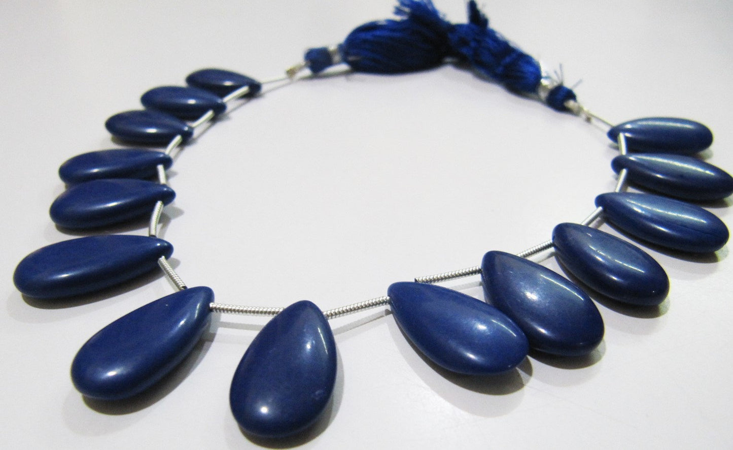 Lapis Lazuli Quartz Pear Shape Plain Smooth 11x20mm Beads Strand 8 inches Long Sold Per Strand Wholesale Rates