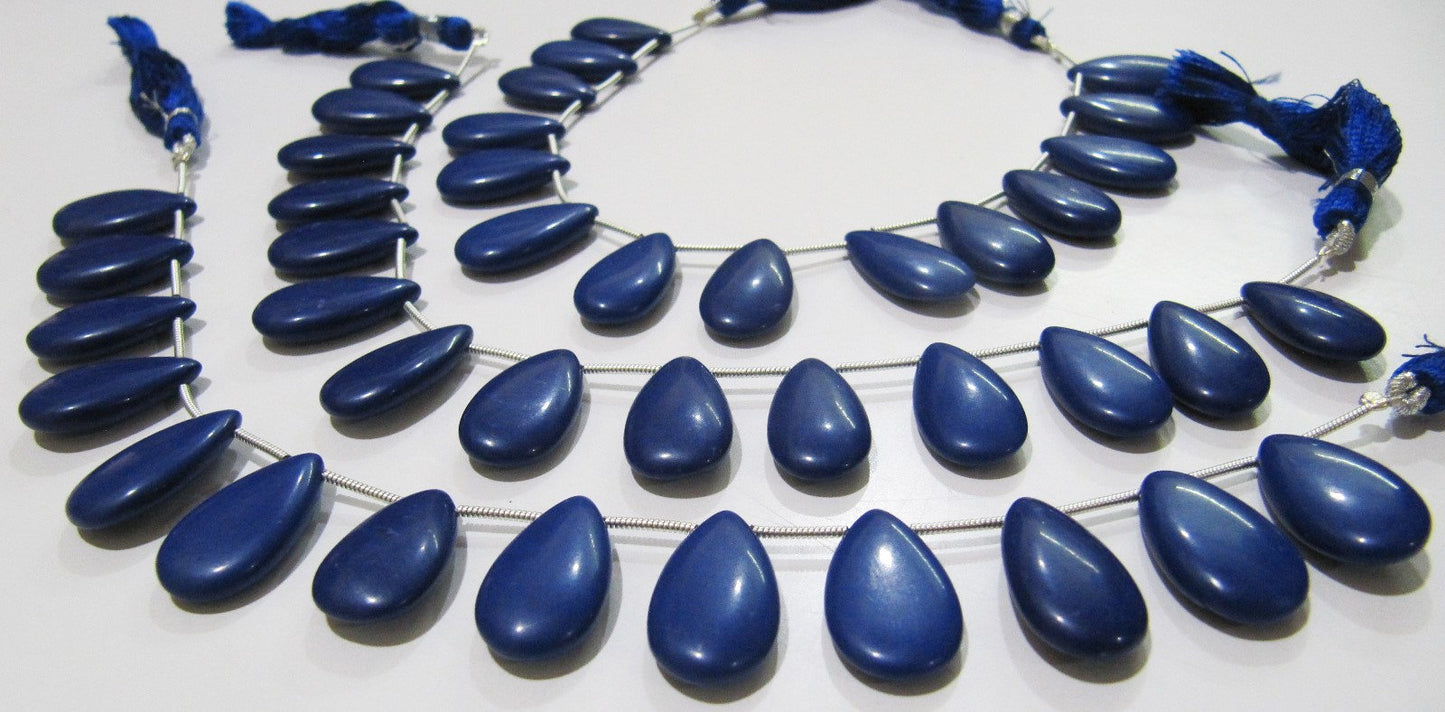 Lapis Lazuli Quartz Pear Shape Plain Smooth 11x20mm Beads Strand 8 inches Long Sold Per Strand Wholesale Rates