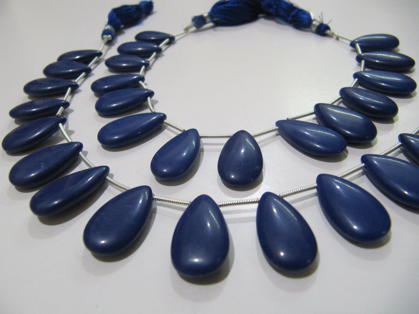 Lapis Lazuli Quartz Pear Shape Plain Smooth 11x20mm Beads Strand 8 inches Long Sold Per Strand Wholesale Rates