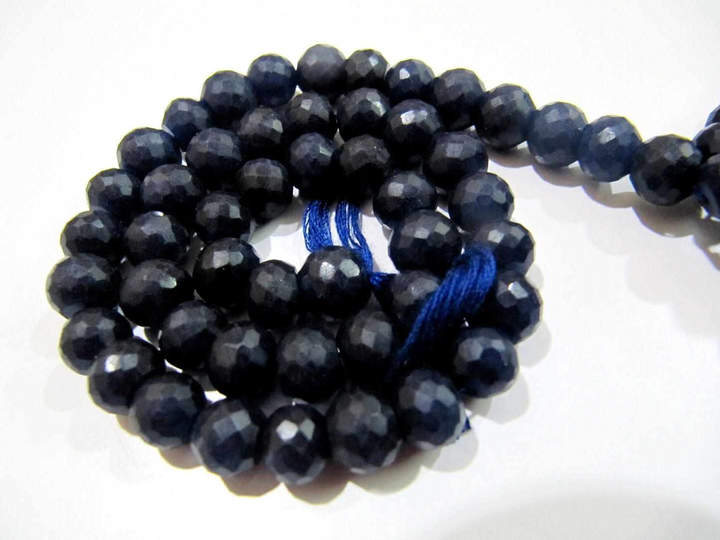 Dyed Sapphire Beads Rondelle Faceted Sapphire Beads Size 8-9mm Length 13 inch long Micro Faceted Beautiful Sapphire Beads Wholesale Prices