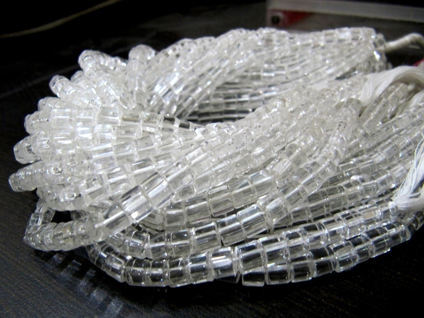AAA Quality White Crystal Cube Beads 5mm Size Smooth Box Shape Beads Length 10 inches long Hydro Quartz Beads Wholesale Prices