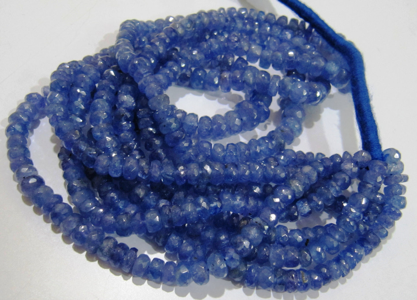 Natural Tanzanite Rondelle Faceted Beads 5mm to 7mm Size,Strand 8 inches long, Very Good Quality Beads, Best Color Jewelry Making Gemstone