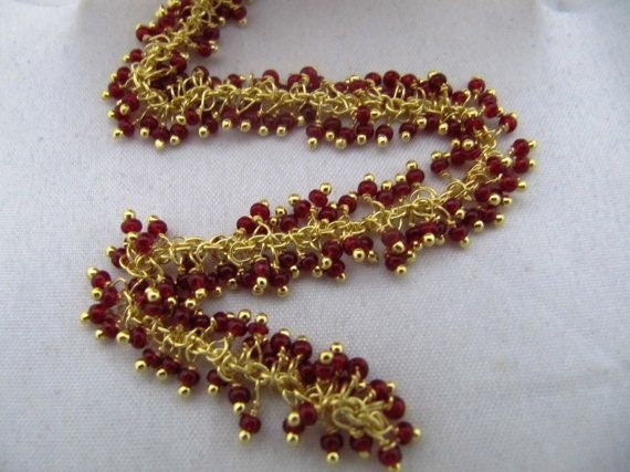 Rubelite Quartz Rondelle Plain Smooth Grape Rosary Chain Size 2mm Wire Wrap Beaded Angoori Dangling Wholesale Price Jewelry Making chain