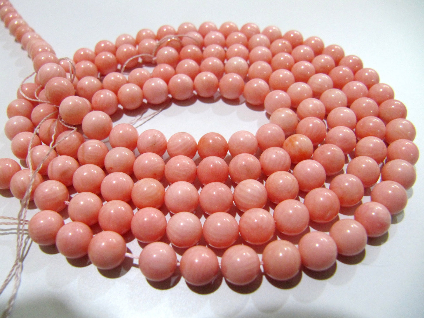 Natural Pink Coral Round Ball Shape Plain Smooth 6mm Beads Strand 16 Inches Long Jewelry Making Beads Sold Per Strand Wholesale Prices