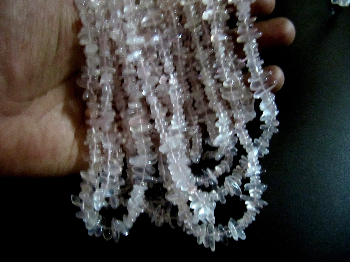 Natural Rose Quartz Nugget Shape Flat Tumbled Plain Smooth 10mm To 15mm Beads, Jewelry Making Beads Strand 8 Inches Long Sold Per Strand
