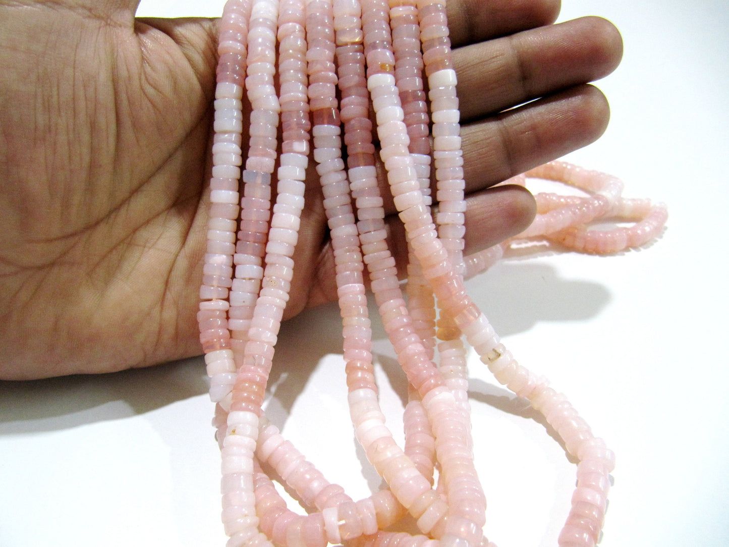 Natural Peruvian Opal Rondelle Tyre Shape Beads Pink Opal 7mm beads sold per strand 8 inches Semi Precious Gemstone Wholesale Price