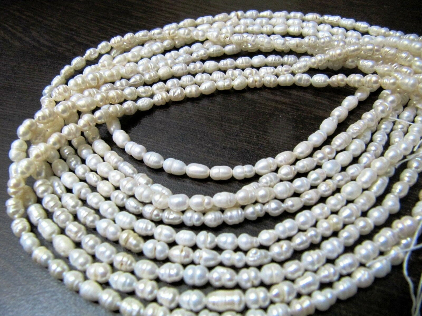 Natural Fresh Water Pearl 5-6mm Rice Pearl Beads 13 inches Long Strand Jewelry Making Fresh Water Pear Wholesale prices