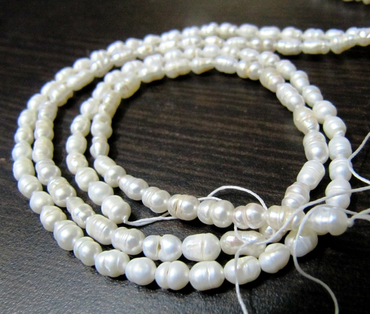 Natural Fresh Water Pearl 5-6mm Rice Pearl Beads 13 inches Long Strand Jewelry Making Fresh Water Pear Wholesale prices