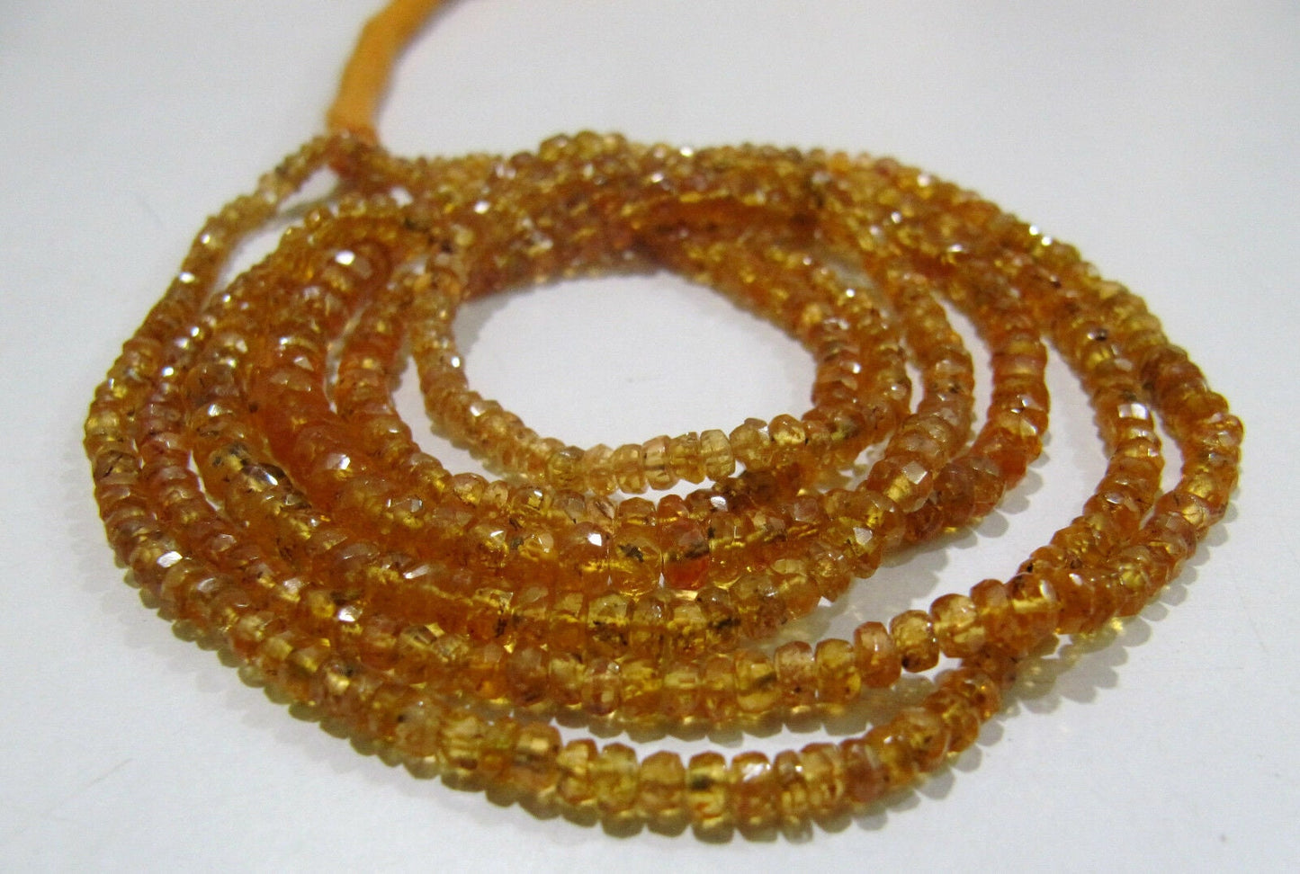 Natural Fanta Garnet Rondelle Faceted 2-3mm Beads Semi Precious Beads Strands 8 inches Long Jewelry Making Beads