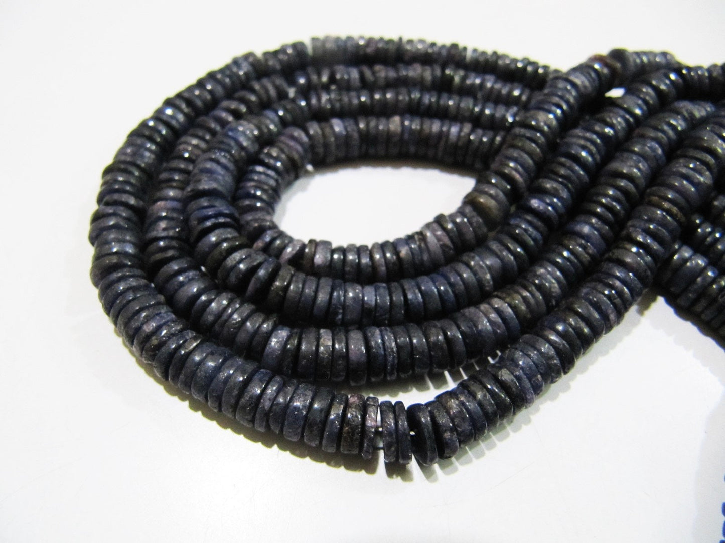 Natural Blue Sapphire 6mm Tyre Shape Beads Strand 8 inches Long Beautiful Precious Untreated Blue Sapphire Beads Wholesale Prices
