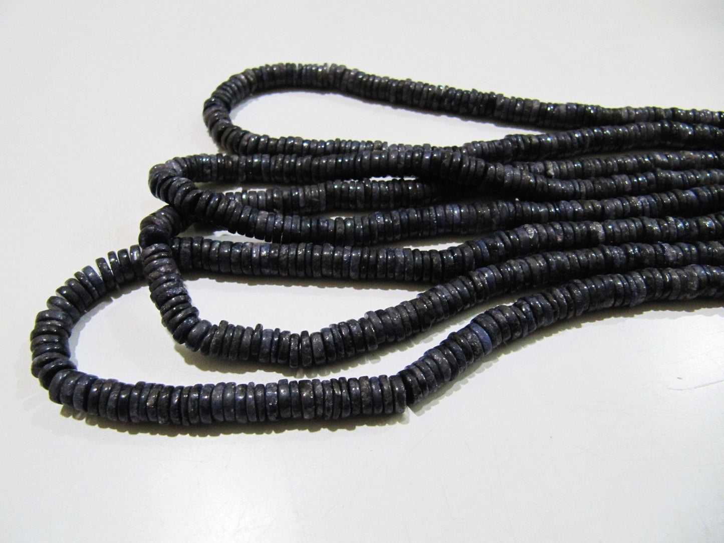 Natural Blue Sapphire 6mm Tyre Shape Beads Strand 8 inches Long Beautiful Precious Untreated Blue Sapphire Beads Wholesale Prices