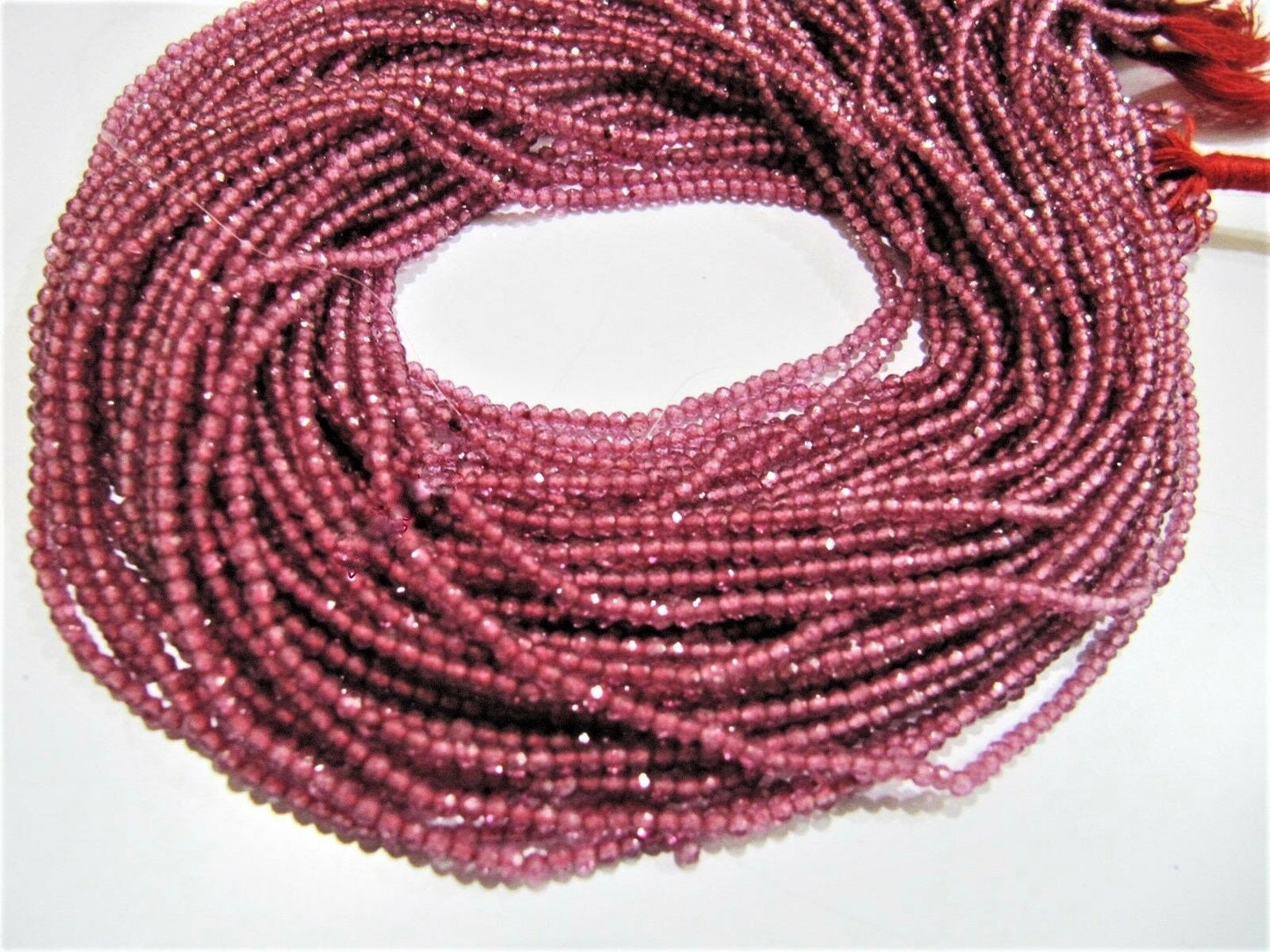 Pink Topaz Rondelle Faceted Beads 2mm Strand 13 inches long Top Quality Wholesale prices Jewelry making gemstone