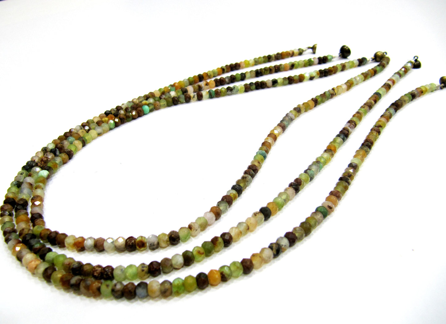 Natural Multi Peruvian Opal Beaded Necklace with Magnetic Clasp Rondelle faceted Beads 4mm best Quality Wholesale Prices
