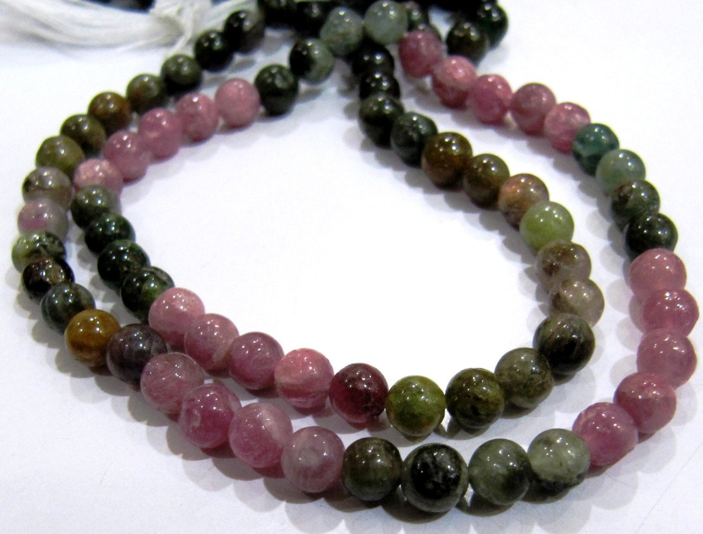 Multi Color Tourmaline Plain Smooth Ball Shape Round beads 3mm to 4mm Size Strand 13 inches long Water melon Tourmaline jewelry making Bead