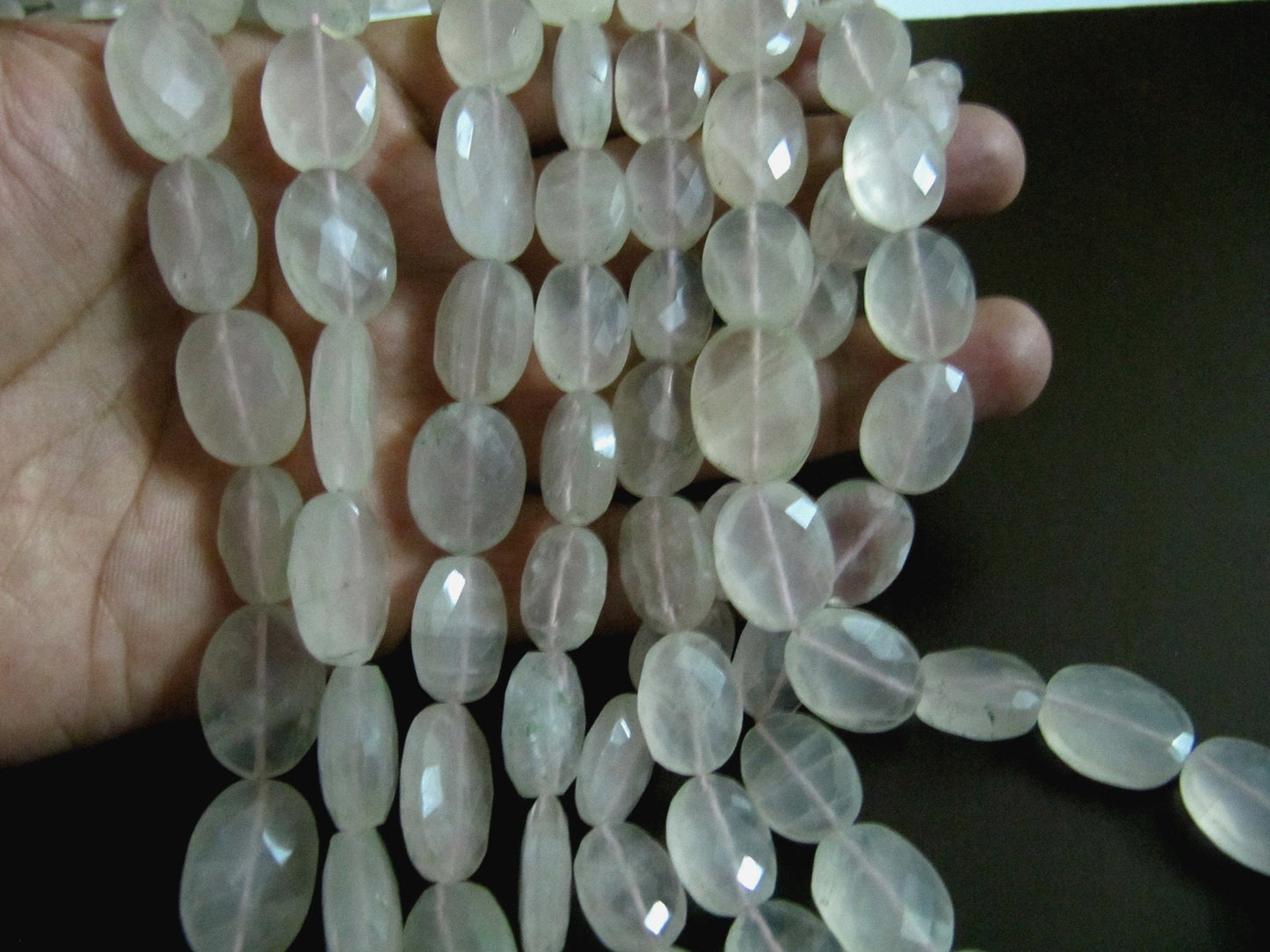 Natural Rose Quartz Oval Faceted Beads Size 13X18mm Strands 10 inches long Jewelry making Gemstone Beads sold per Strand