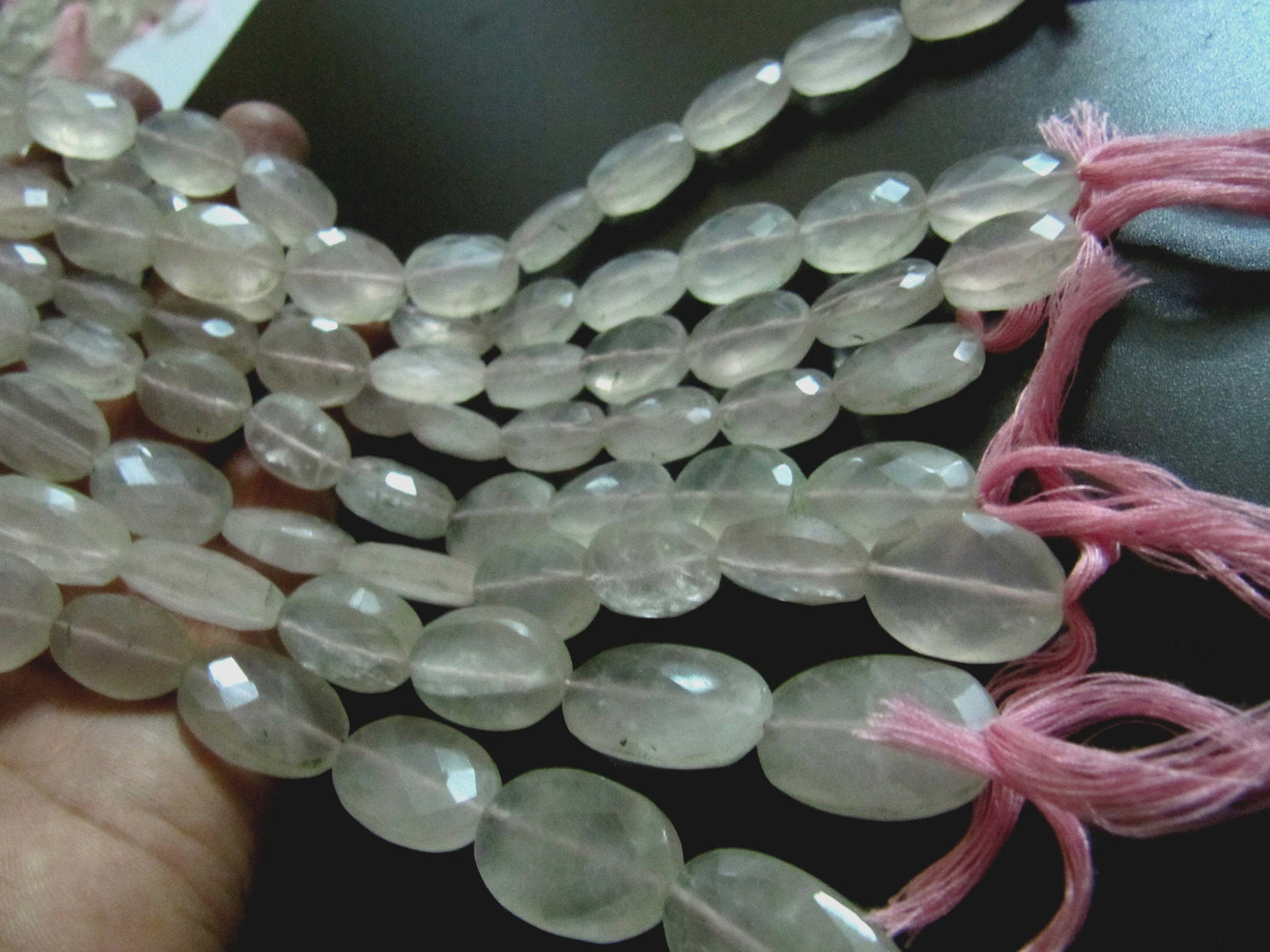 Natural Rose Quartz Oval Faceted Beads Size 13X18mm Strands 10 inches long Jewelry making Gemstone Beads sold per Strand