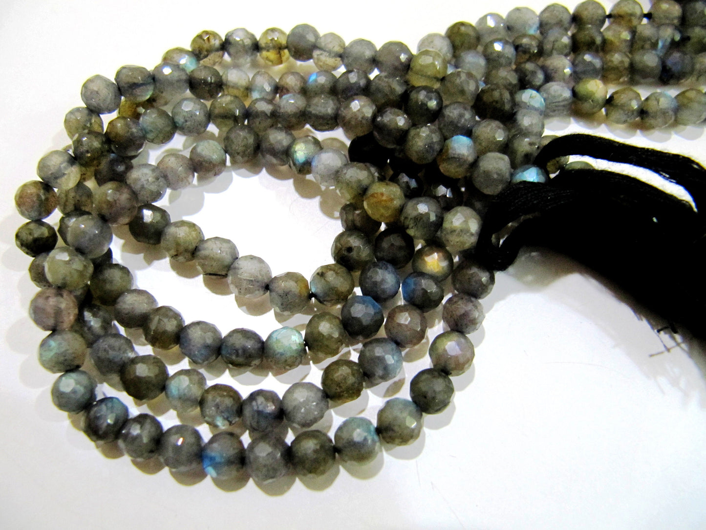 Natural Labradorite Round Ball Shape Faceted 7mm Beads Strands 10 inches Long Top Quality Jewelry making Gemstone Beads